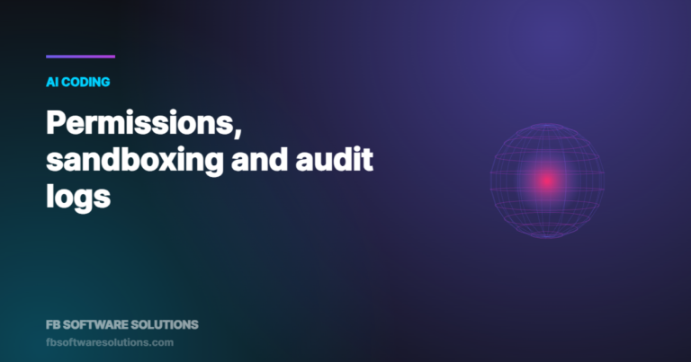Permissions, sandboxing and audit logs for AI agents