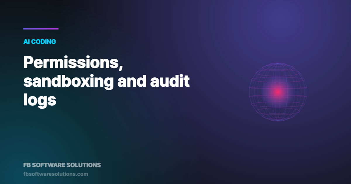 Permissions, sandboxing and audit logs for AI agents